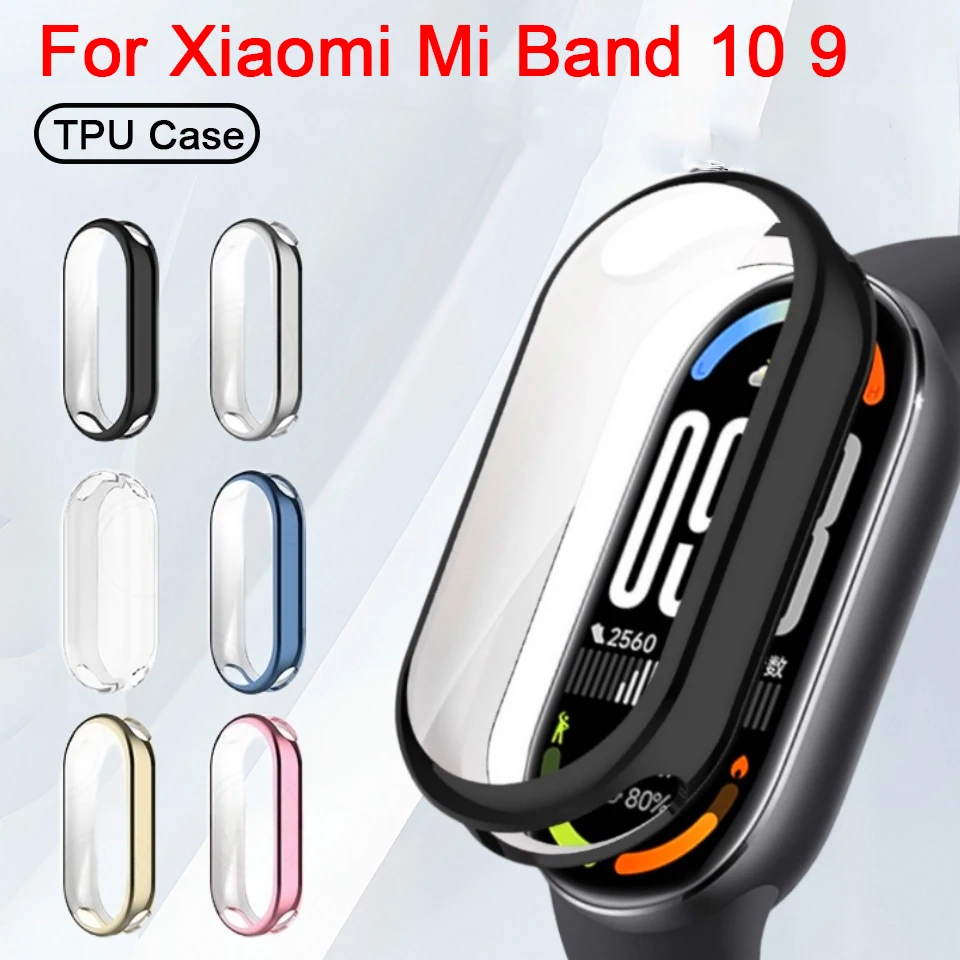 Case For Xiaomi Mi Band 10 Screen Protector Case Soft TPU All-Around Protective Bumper Cover Accessories For MiBand 10 9 Shell