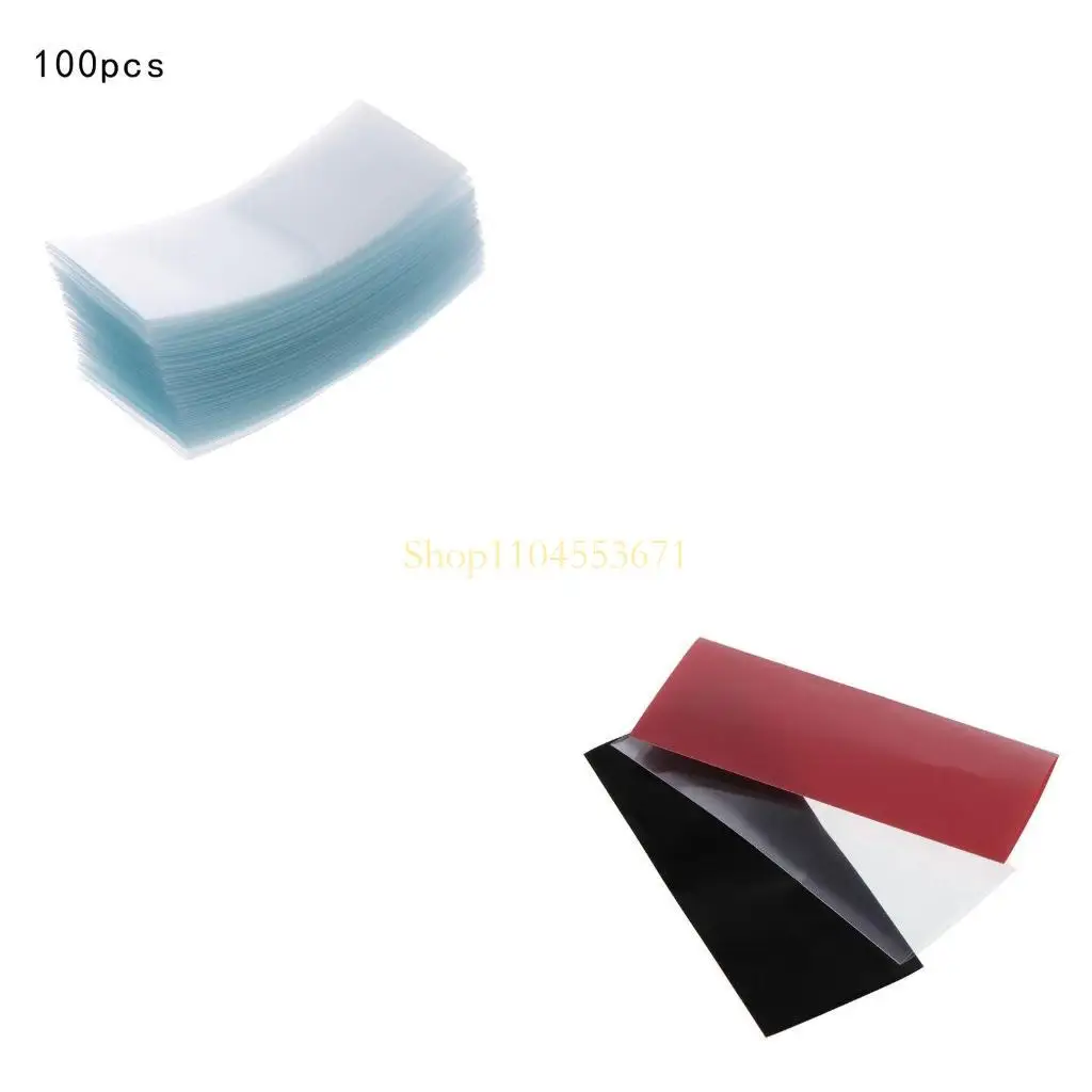 Best Seller 100x 18650 Battery Film Tape PVC Heat Shrink Tube Precut Shrinkable Sleeve Tube