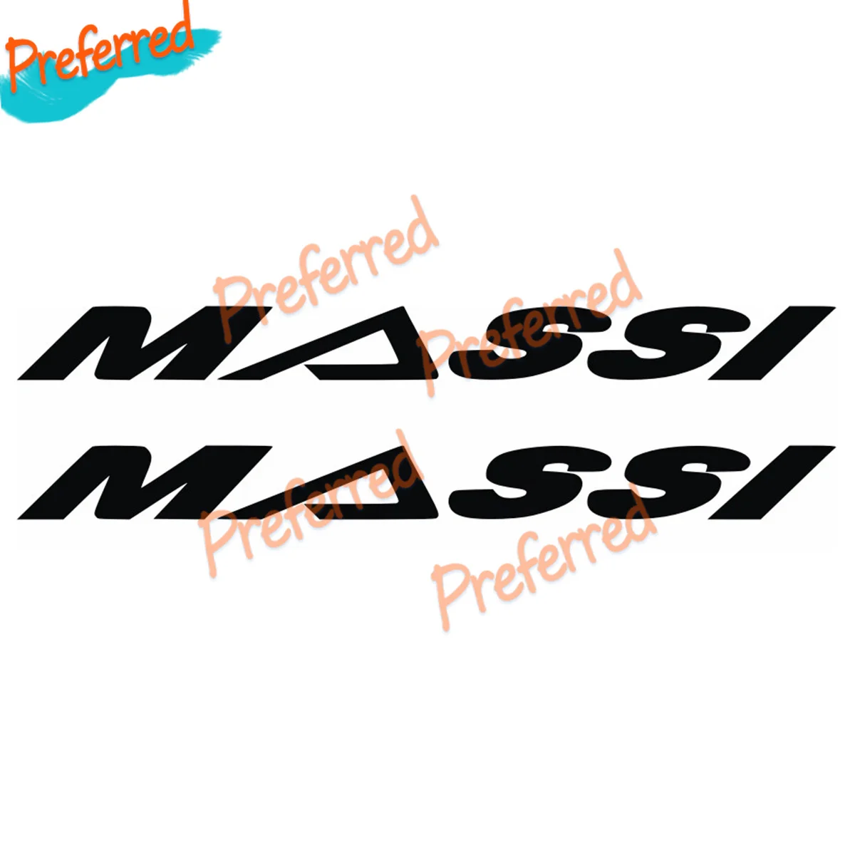 

2 X PEGATINAS STICKER VINILO PACK MASSI Bicicleta Bike Vinyl Decal Customizable in Any Size No Background