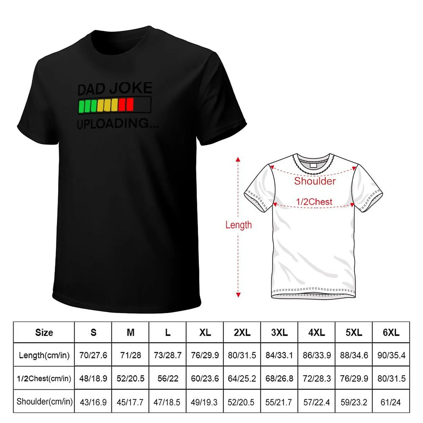 Fathers Day, Dad Joke Uploading T-Shirt Summer Print Short Sleeve Tee