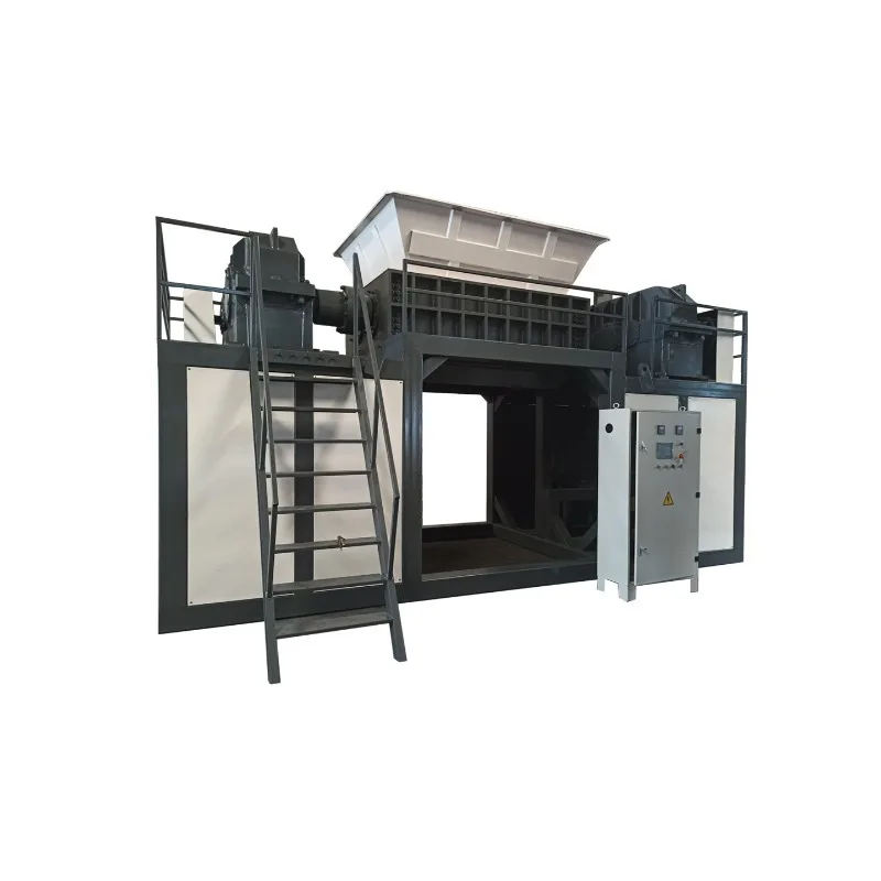 Deposit Dual Motor Heavy Duty Double Shaft Shredder For Wood Plastic Metal Rubber Solid Waste Industrial Crusher Customize