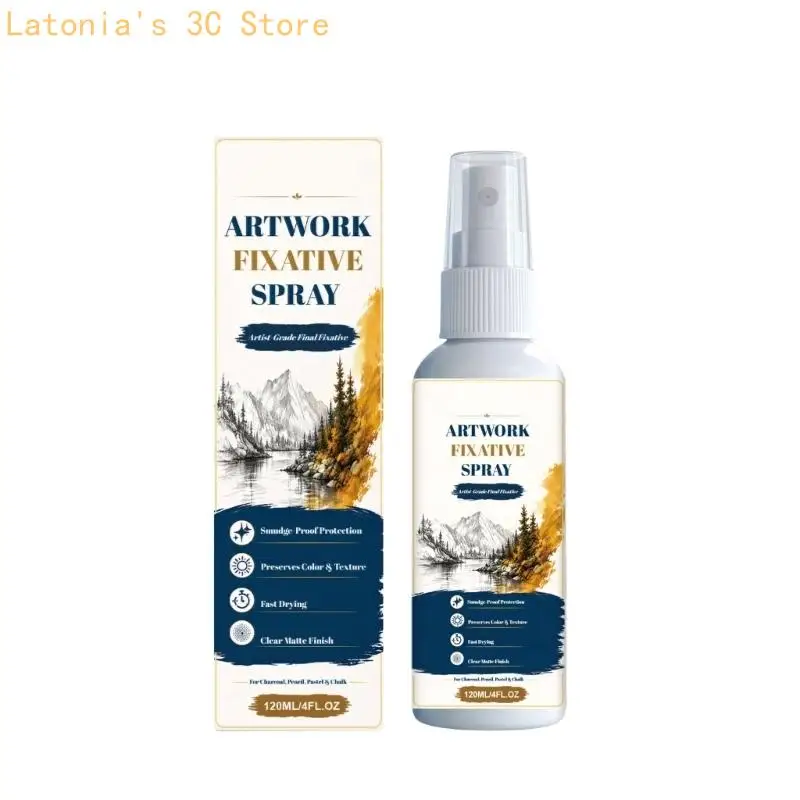 Finished Artwork Care Fixative Liquid for Color Hold Support and Storage X3UB
