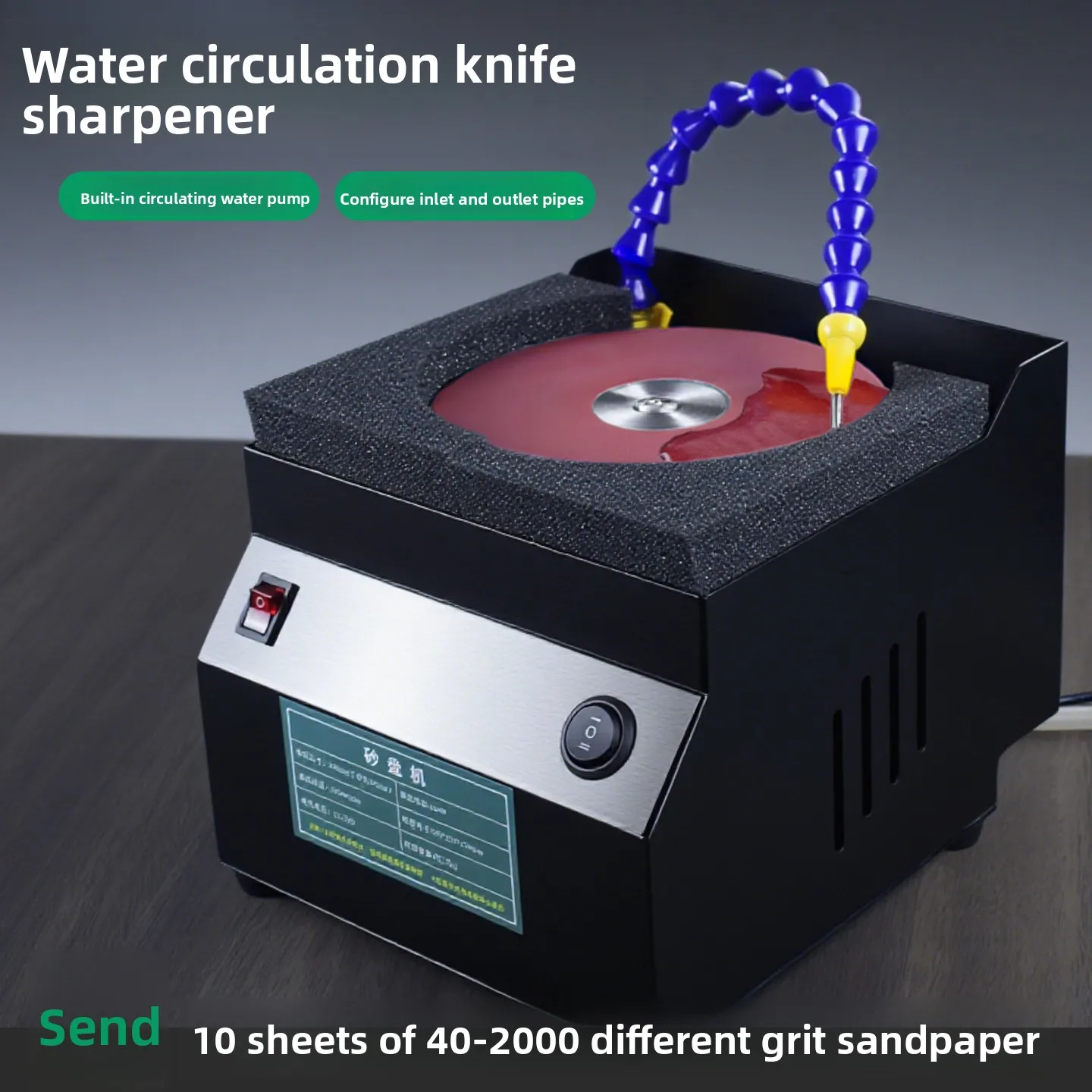 

New Water-Circulating Automatic Belt Grinder – Wet Sharpening Machine for Commercial Knife & Scissors, Electric Knife Sharpener