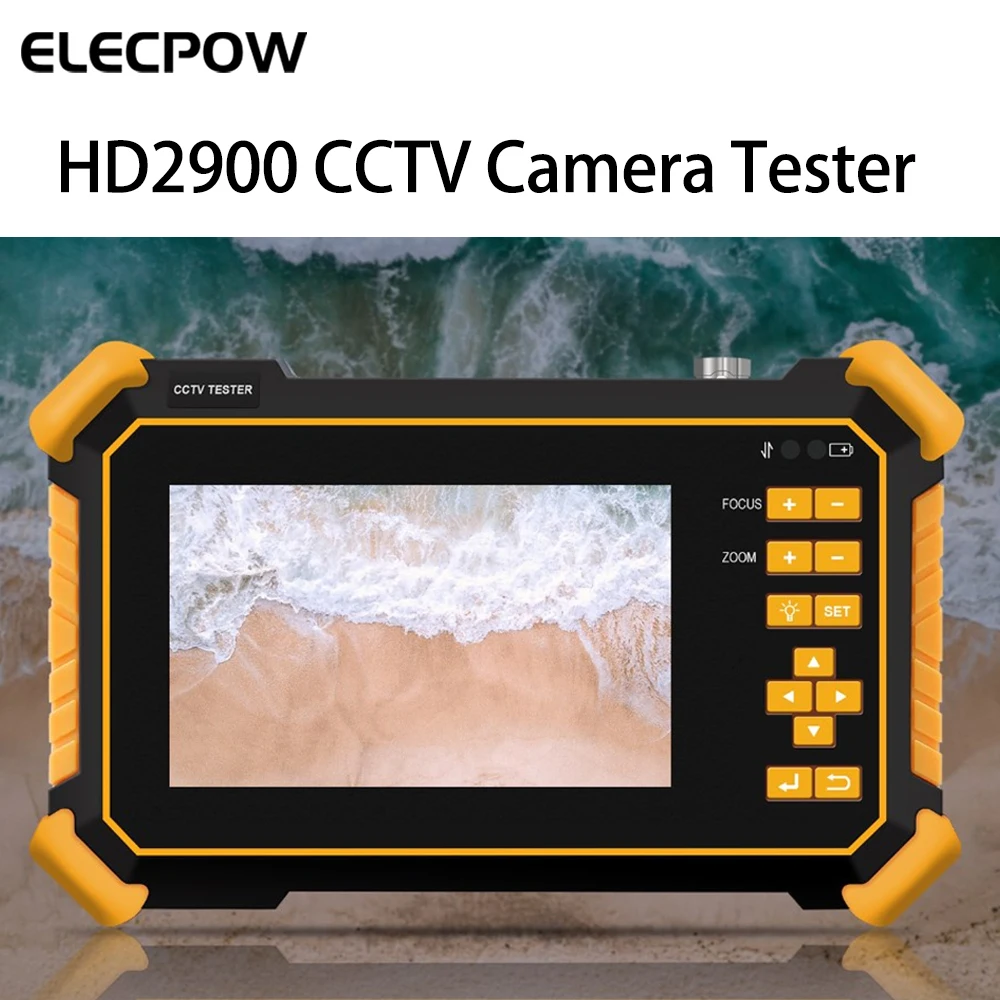 Elecpow-Pantalla de TFT-LCD HD2900 de 4,3 pulgadas, TVI/CVI/AHD/CVBS, probador de cámara CCTV, Monitor Coaxial, Control PTZ/RS485