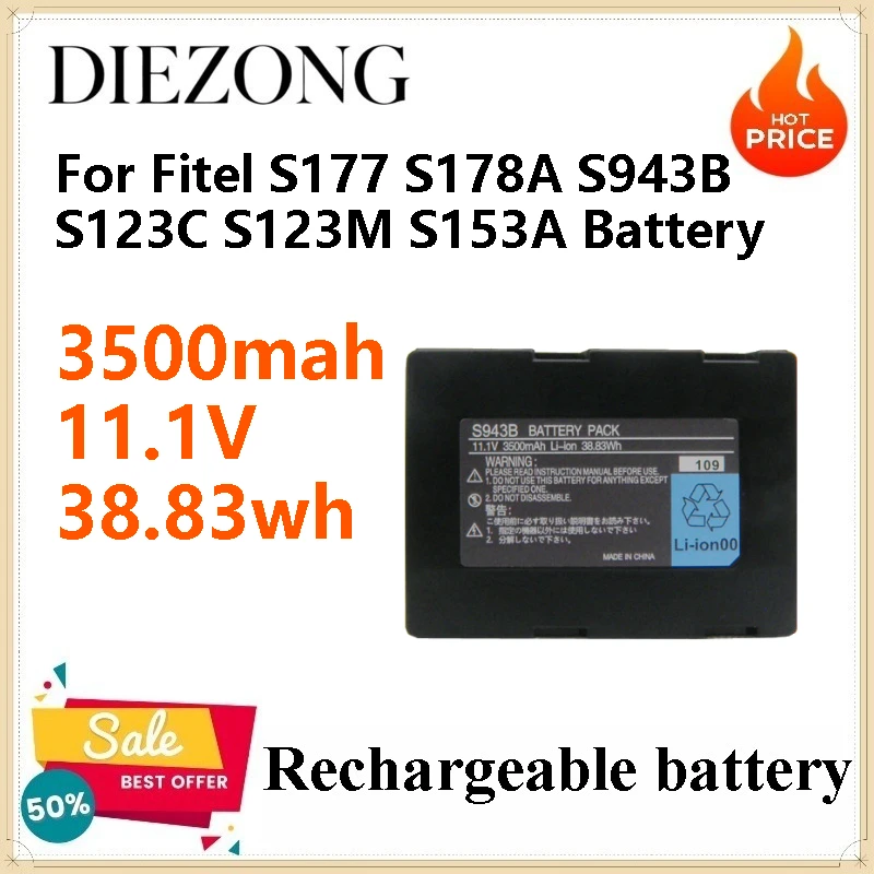 Brand New 3500mah 11.1V 38.83wh for Fitel S177 S178A S943B S123C S123M S153A Battery