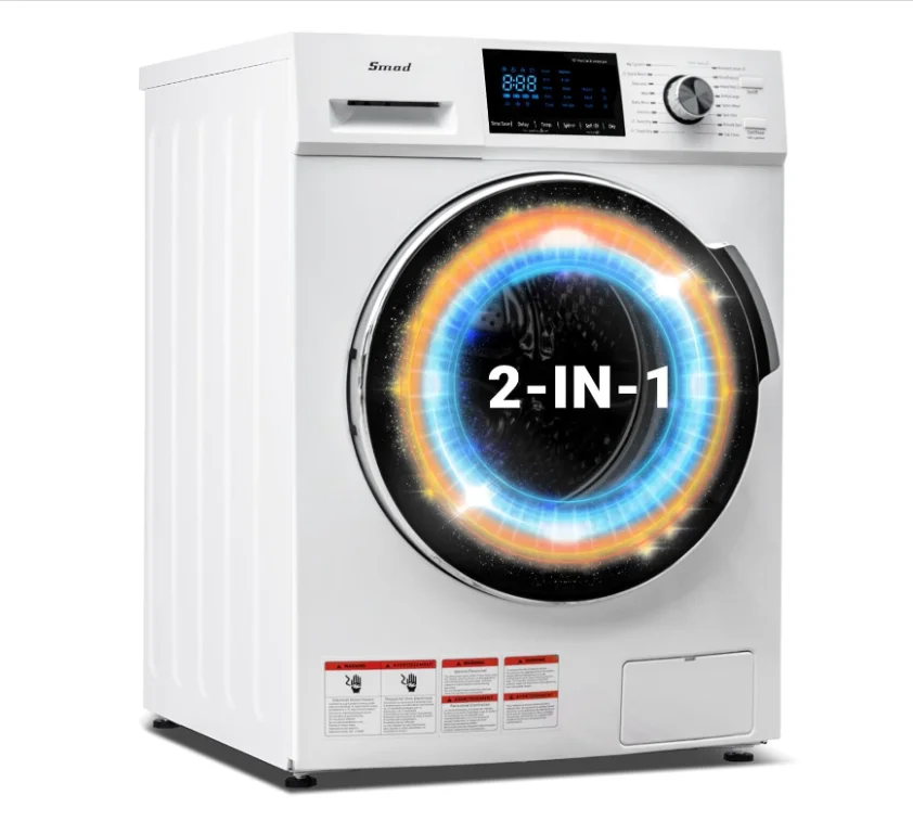

120 Volt 2 in 1 Manufacturer Clothes Front Load Washer Dryer Combo Washing Machine with Dryer for Household DWF-12A14LBM