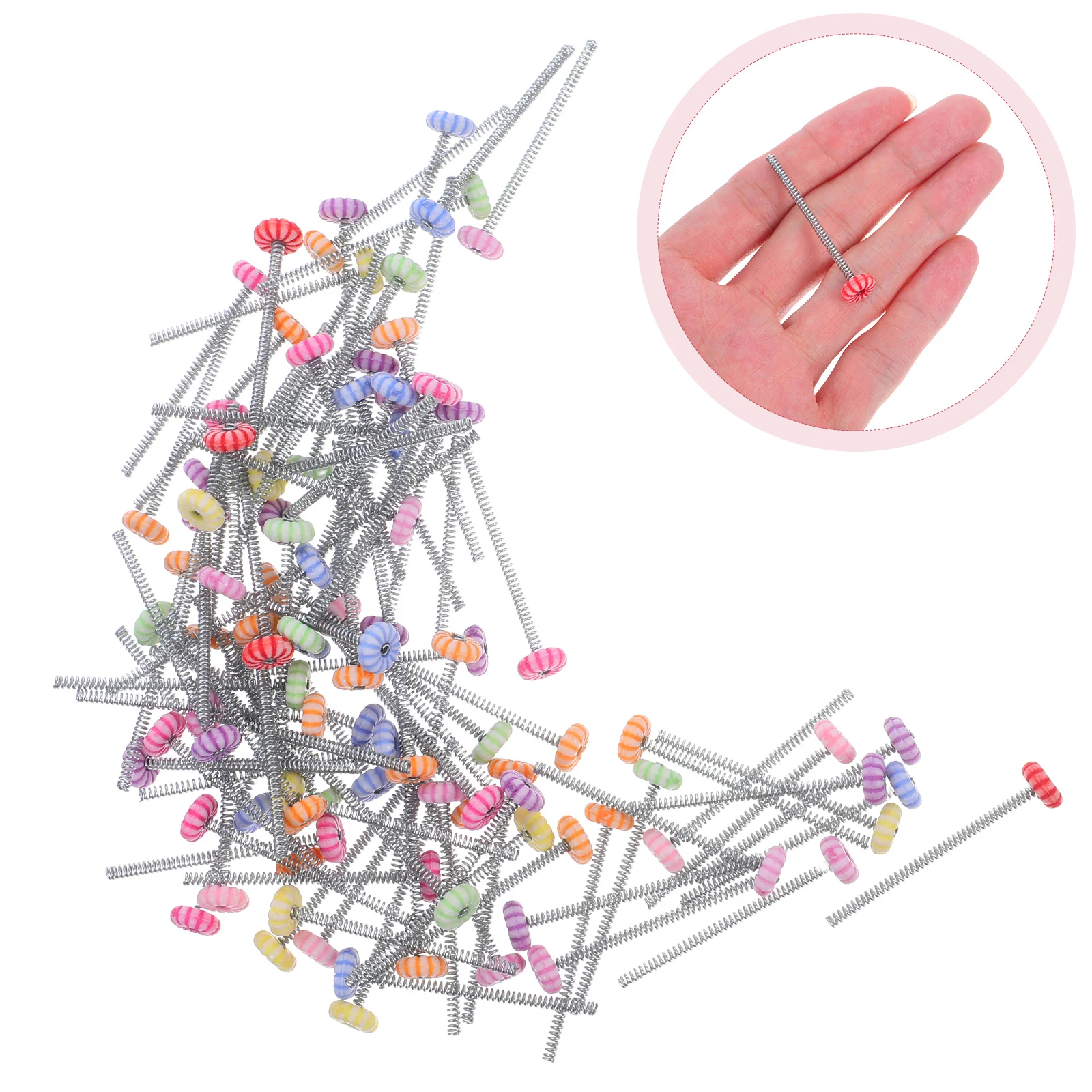 

100 Pcs Headband Spring Base Barrettes Crafting Accessories Replacement Parts Dashboard Toy Plastic