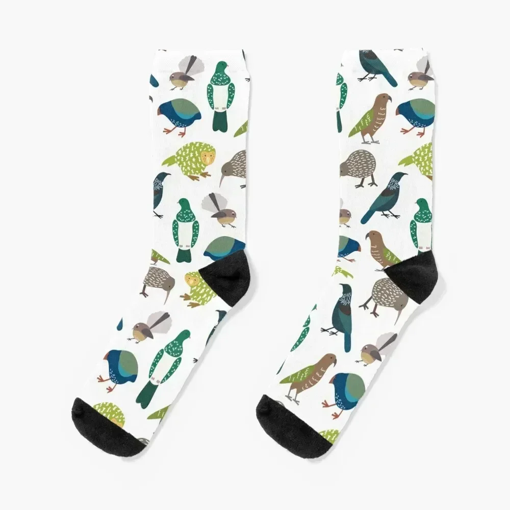 

Cute New Zealand Birds WHITE Socks hiking gifts anti slip football winter thermal Luxury Woman Socks Men's