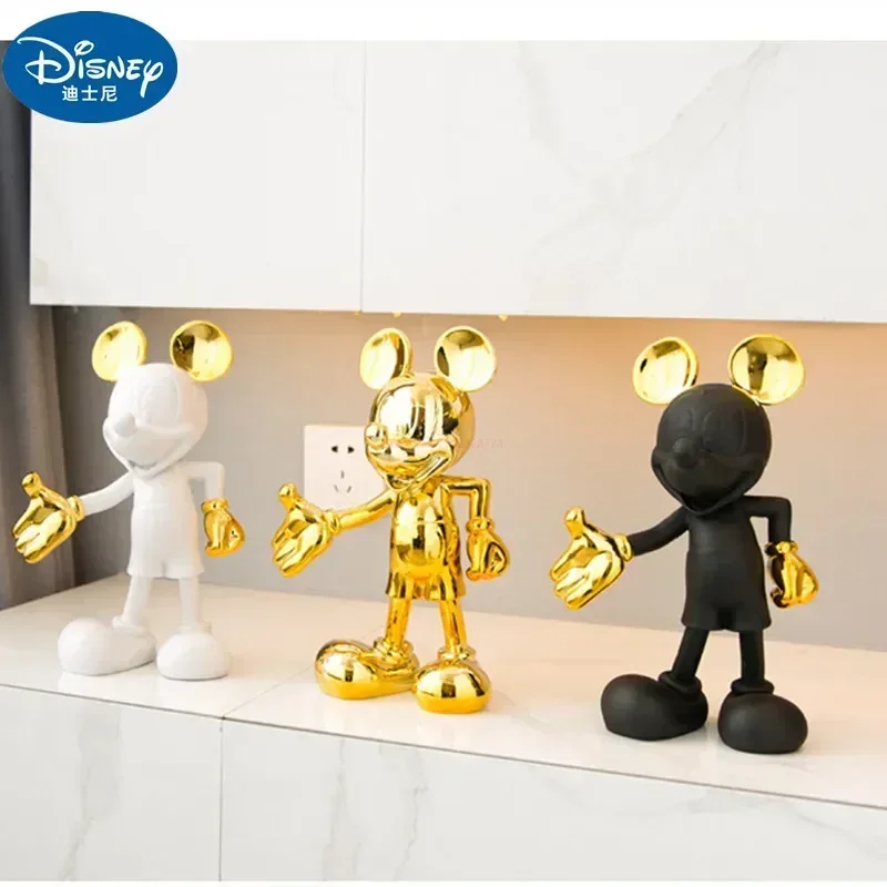 20/29cm Disney Mickey Minnie Mouse Figure Kingdom Hearts Action Figurines Ornament Resin Collection Doll Model Toy Birthday Gift