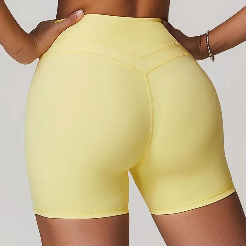 Women Quick-Dry Soften Gym Shorts Running Casual Cycling Shorts Push Up Workout Leggings Women High Waist Yoga Shorts Women