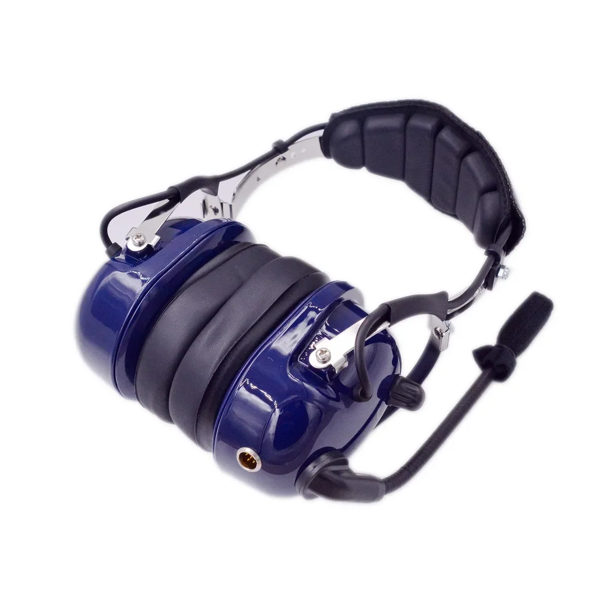 H42 Blue Heavy Duty Headset Noise Cancelling AVIATION TACTICAL for Kenwood Motorola Icom Air Racing Shooting Earmuffs Earpiece