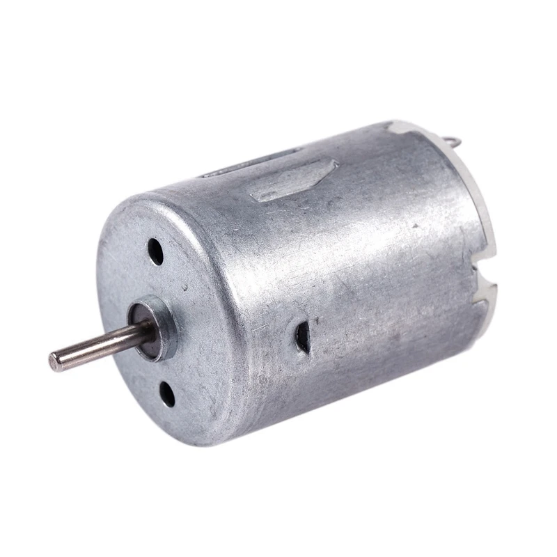 Retail 2Pcs High Torque Magnetic Cylindrical Mini DC Motor Silver - 8000RPM 9V 68MA & 6-12V 3000 RPM