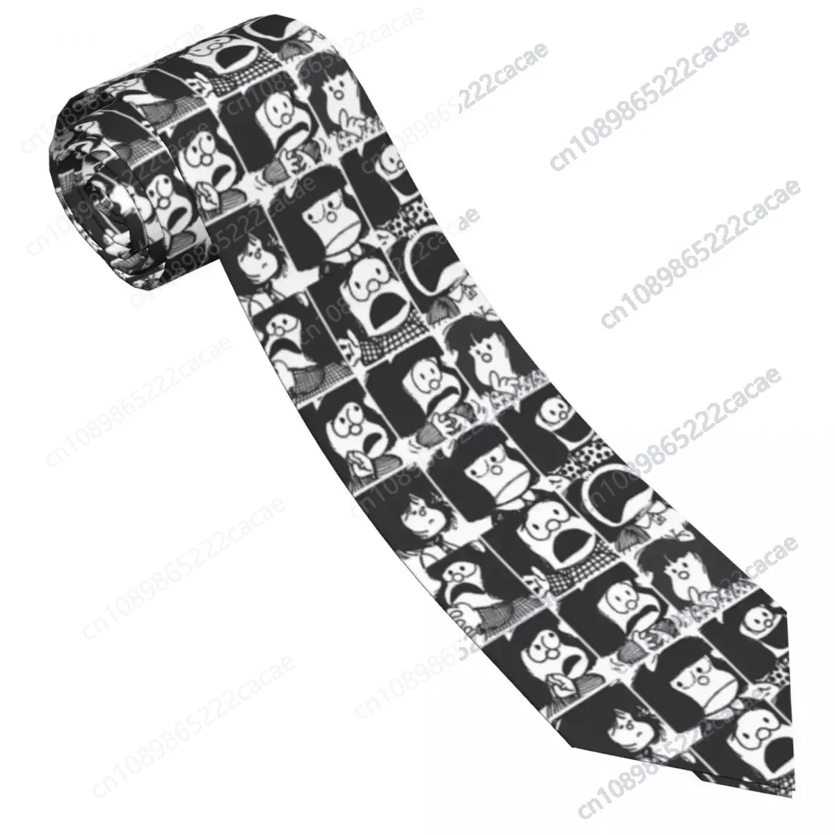 

Mafalda Manga Tie Girl Cute Daily Wear Neck Ties Kawaii Funny Neck Tie For Men Printed Collar Tie Necktie Gift