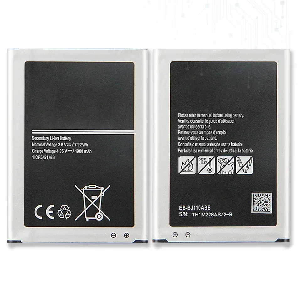 EB-BJ110ABE, 1900Mah, Battery For Samsung Galaxy, J1, Ace, J110, J110FM, J110F, J110H, I9192, I9195, I9190, I9198