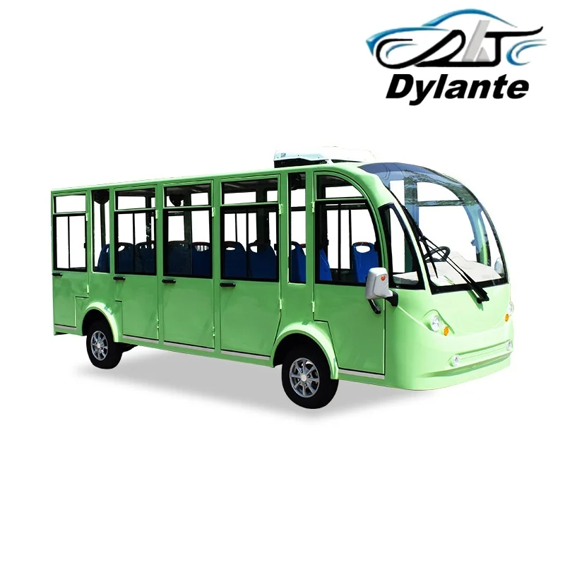 2026 Brand New 14 Seater Powerful 4 Wheel Electric Club Car 4000W/7500W Electric Car Closed Tourist Bus Lithium Battery Powered