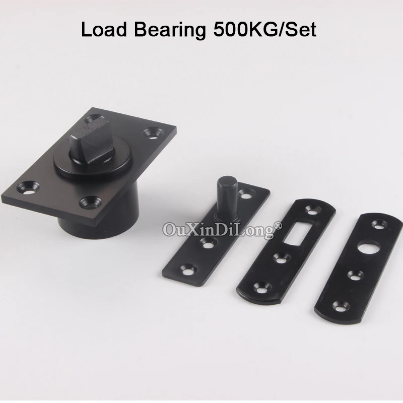 1Set Heavy Duty Door Pivot Hinges 360° Rotary Invisible Hidden Door Hinges Up and Down Mount Door Shaft Hinges Loading 500KG