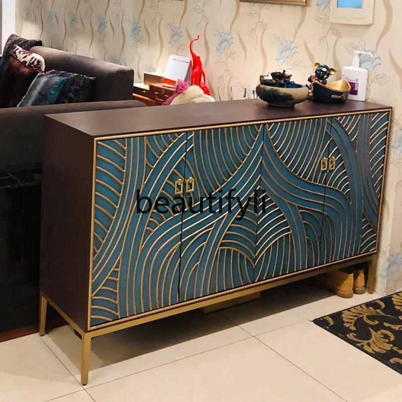 

Cy56 Light luxury door cabinet American door entry partition decorative cabinet living room dining side locker