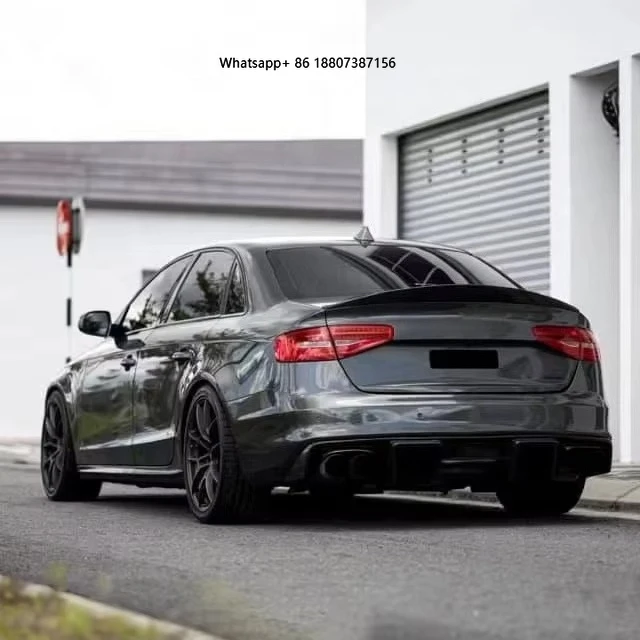 

Dry Carbon Fiber S4 Rear Bumper Lip 2013-2016 forAudi S4 B8.5 A4 Sline Four Door Sport Sedan