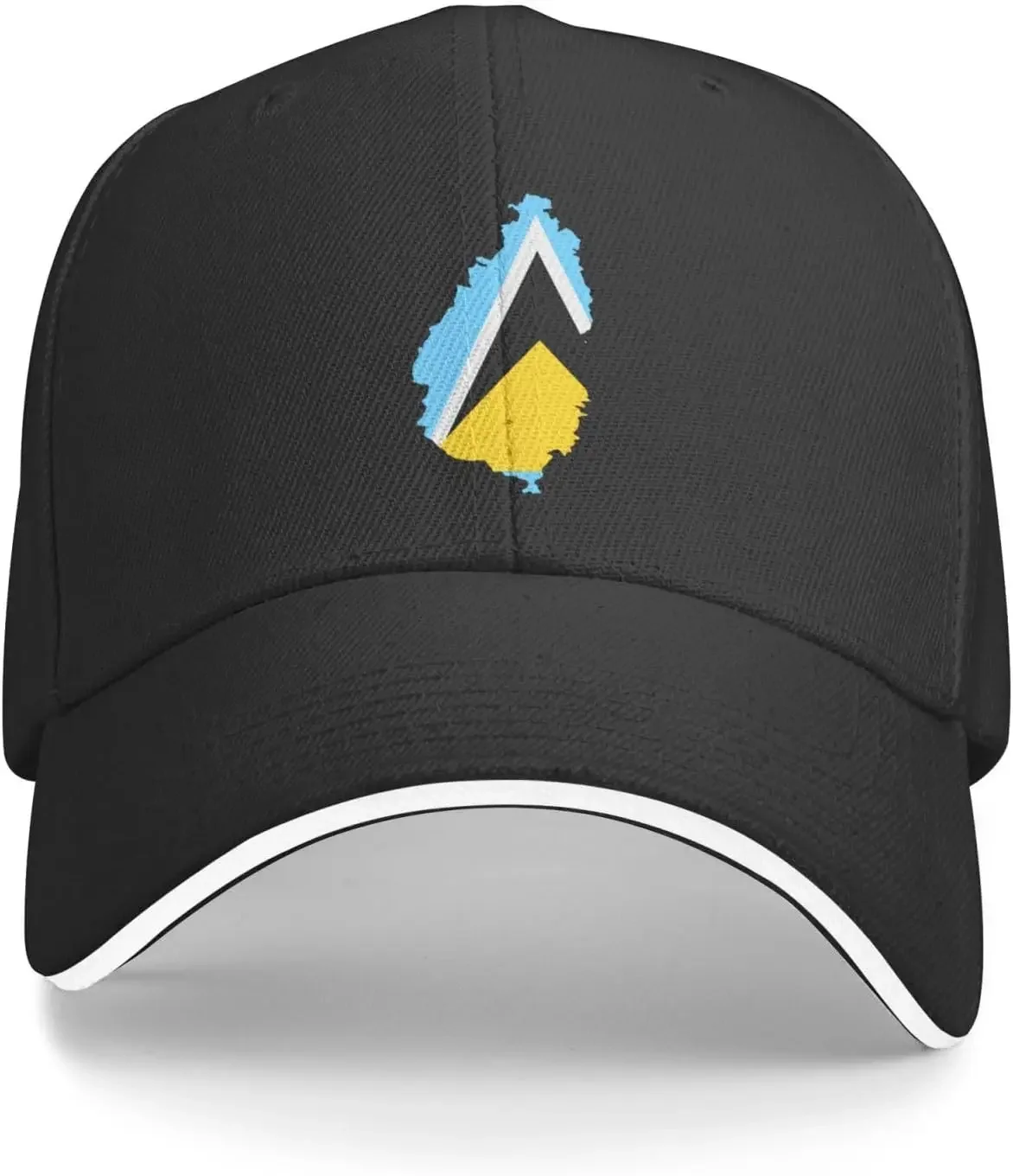 

Flag Map of St Lucia Baseball Cap Adult Unisex Adjustable Hat for Men Women