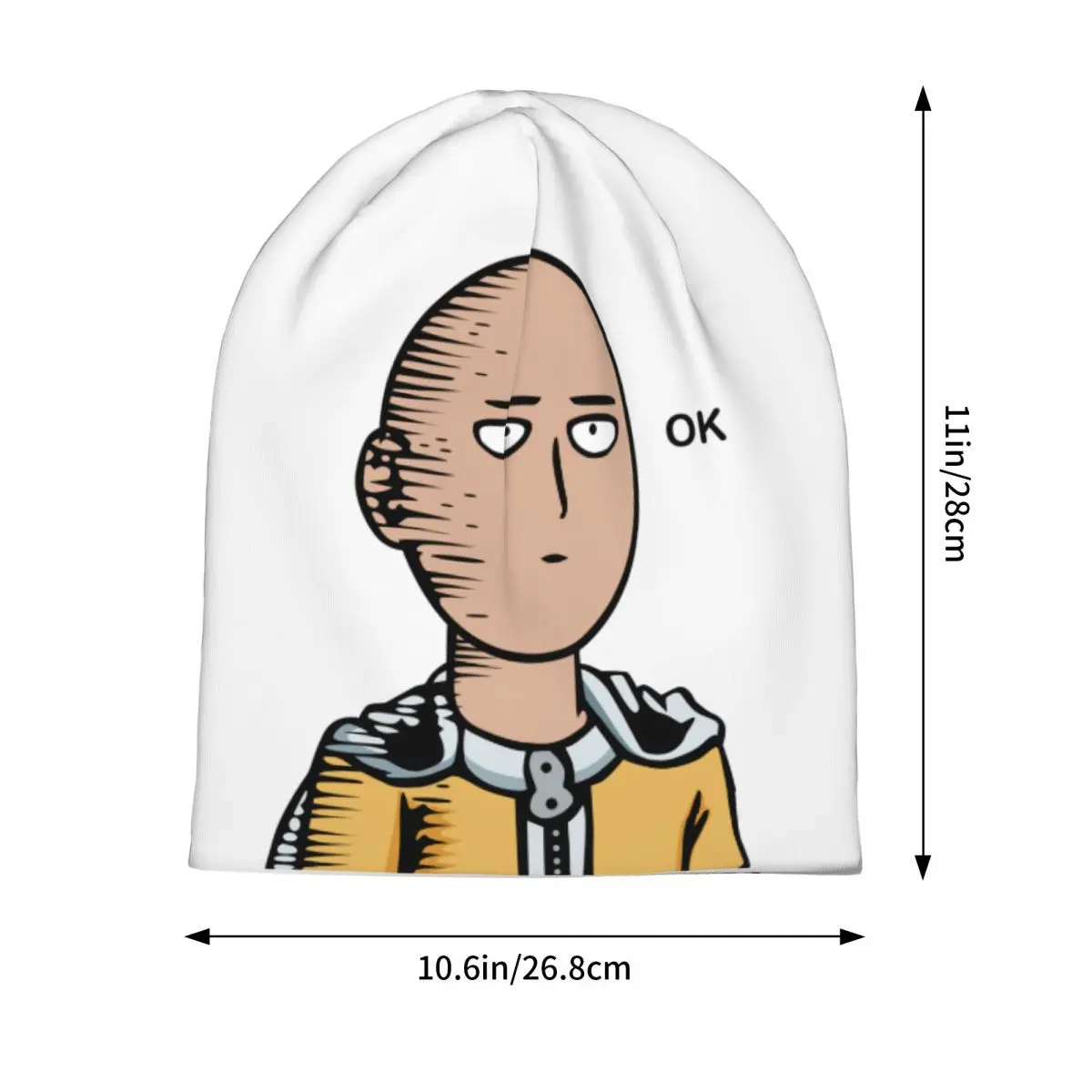 One Punch Man Anime Bonnet Hats Hip Hop Outdoor Skullies Beanies Hats Saitama Ok Unisex Warm Thermal Elastic Cap