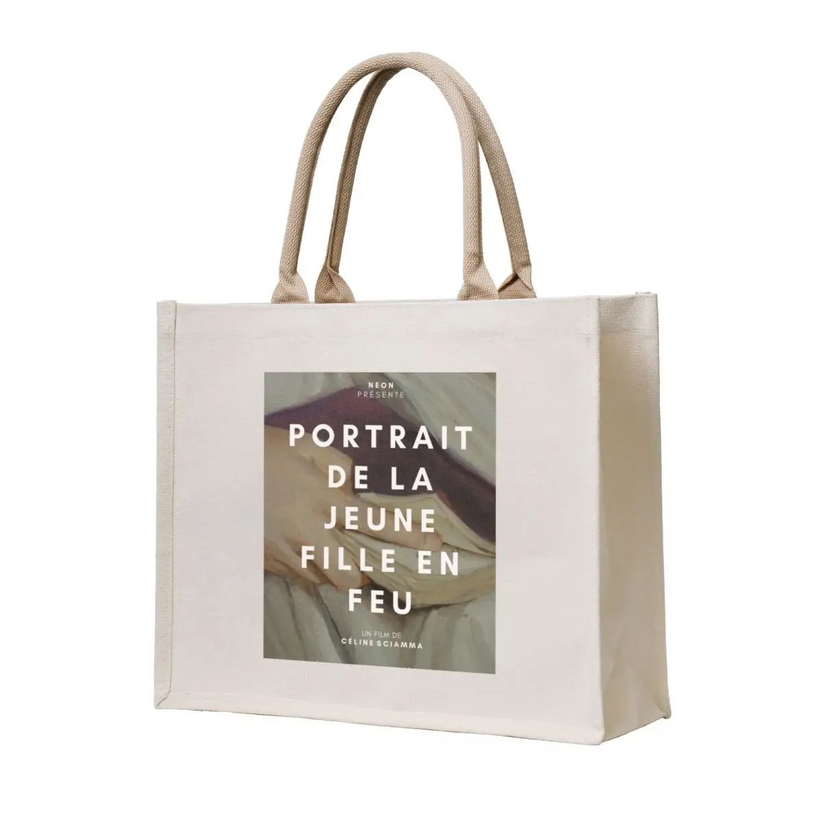

Portrait of a lady on fire alternative poster in french Tote Bag reusable shopping bags canvas tote bags