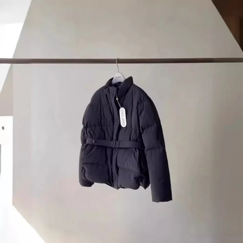 ERUME Dongda Gate 2023 معطف شتوي Thiened Goose down Jaet طويل Sve بحزام فضفاض ملابس خارجية للسيدات