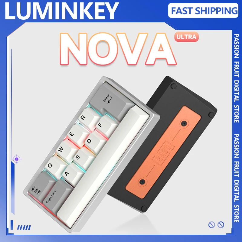 

LUMINKEY NOVA Mechanical Keyboard Kit Customized Mini Keypad Aluminum 3Mode Full Key Customization 500mAH RGB Designer Keyboard