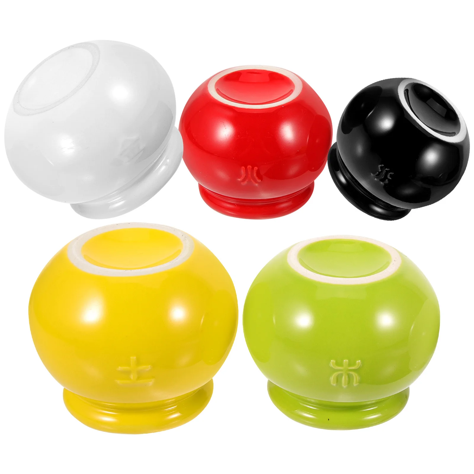 

5Pcs Ceramic Fire Cupping Cups Muscle Relaxation Back Suction Cups Home Therapy Tool Vacuum Cupping Device Back Suction Cup