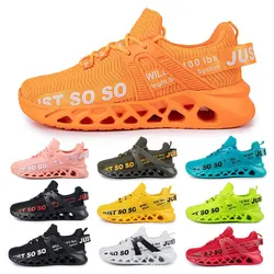 Sadece böylece ayakkabı açık kadın erkek Sneakers hafif nefes bıçak koşu ayakkabıları rahat spor ayakkabı örgü boyutu 36-48