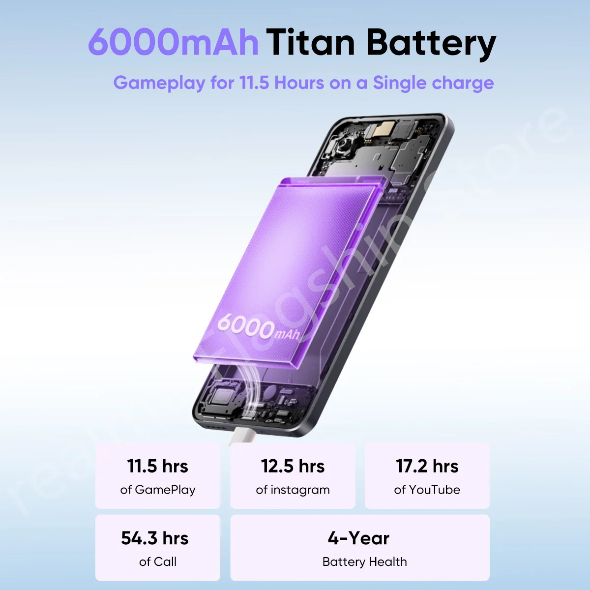 realme 14T 5G Smartphone Versión EU MediaTek Dimensity 6300 Pantalla AMOLED de 6.67” y 120Hz Batería de 6000mAh Carga Rápida de 45W 4