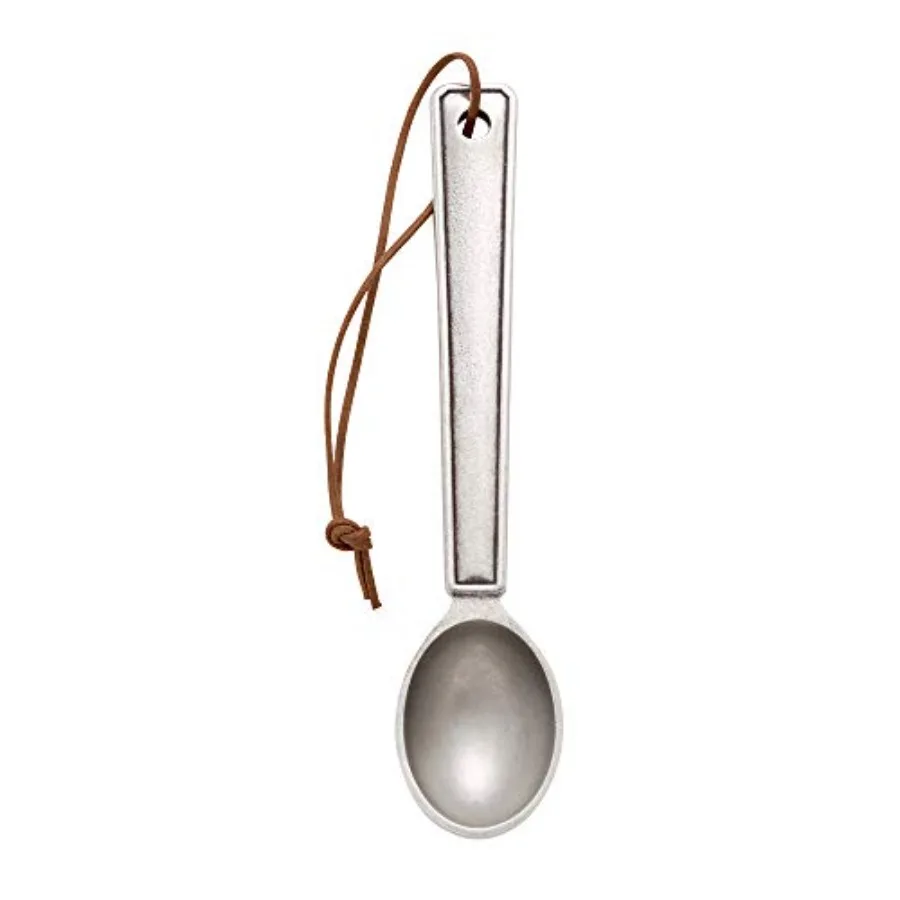 

Pewter Queen Anne Coffee Scoop 7" Handcast Coffee Measuring Spoon Made In USA
