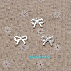 Beige Color 19MM ABS Pearl Charms For Earring Making Departments Bowknot Pendants Beads For Jewelry Making Accessories 50Pcs