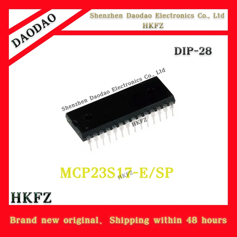 

MCP23S17-E/SP MCP23S17 DIP-28 I/O expander interface chip IC New original