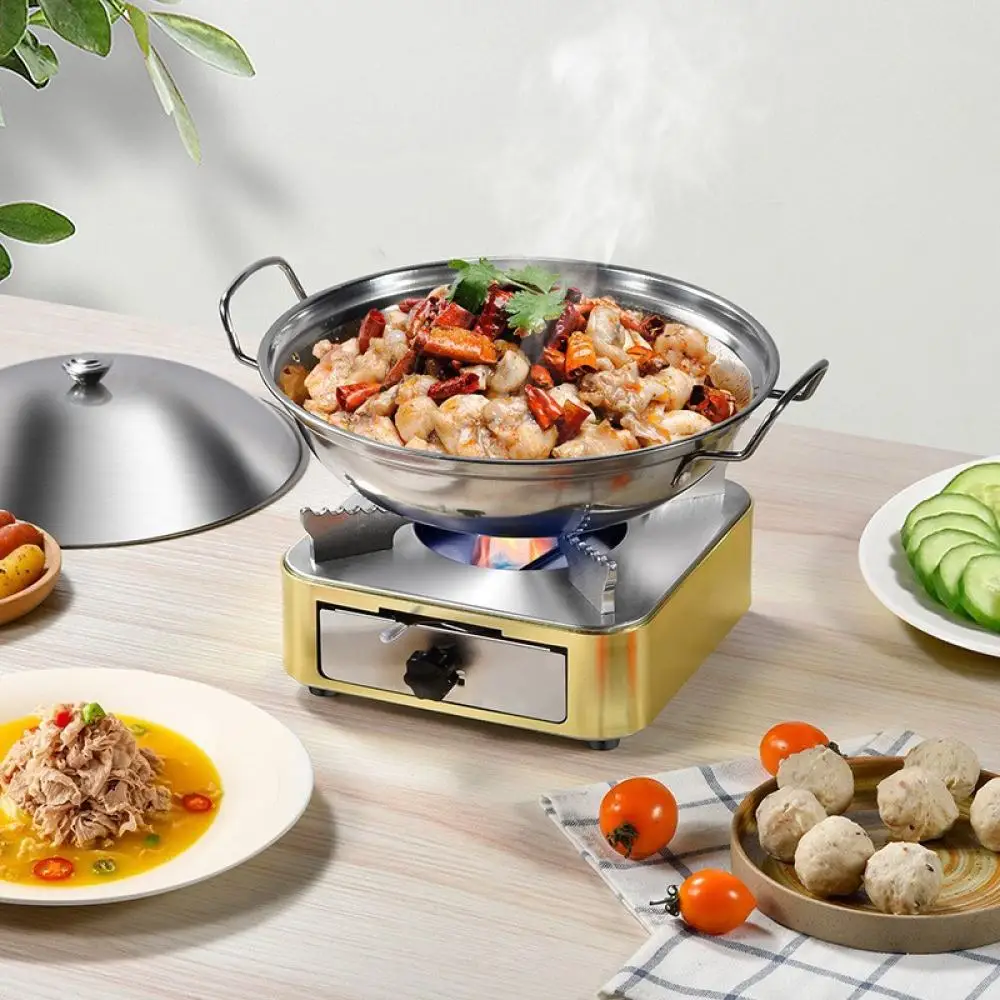 Durable Stainless Steel Stove Dry Pot Base Practical Restaurant Catering Supplies Small Hot Pot Heating Device