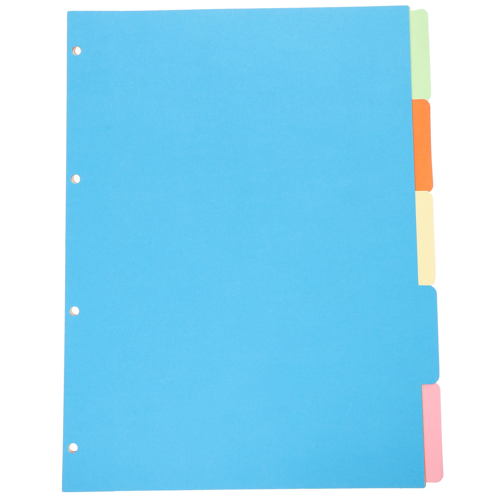 10pcs for Notebooks Indexing Binder Tabs A4 Size Index Page Divider 4 Ring Binder Dividers Colorful Sticky Page