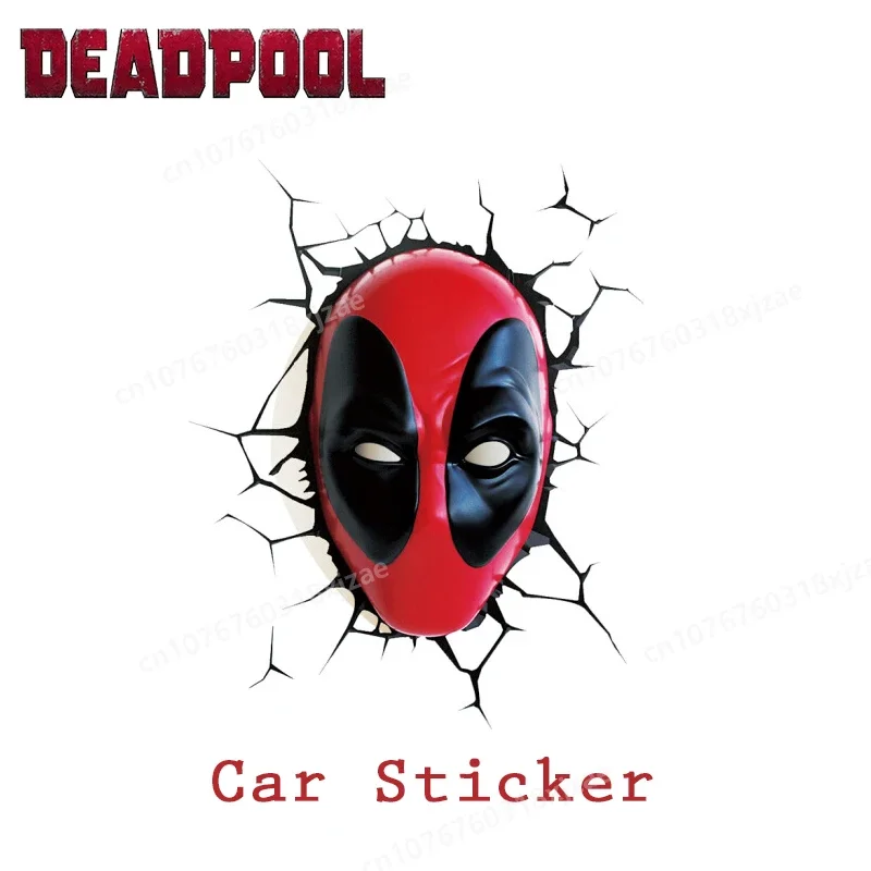 

Dead-pools 3D Car Sticker Personality Creative Stereo Simulation Crack Through The Wall Car Body Sticker Art Comic Lovers Gifts