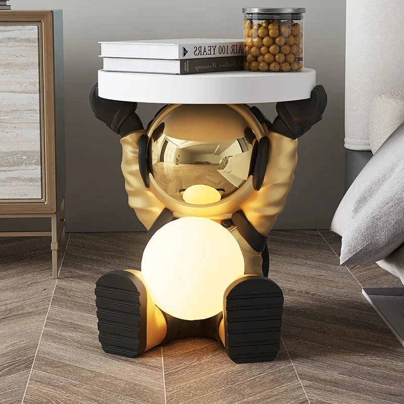 

Astronaut Night Light End Table Decoration for Living Room Sofa Cabinet Large Astronaut Statue Floor Sculpture for Home Decor
