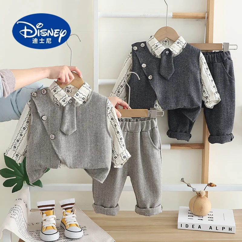 

Disney Boys Korean Style Suit Set 2025 | 3-Piece Vest Outfit, Spring Fall Formal Wear