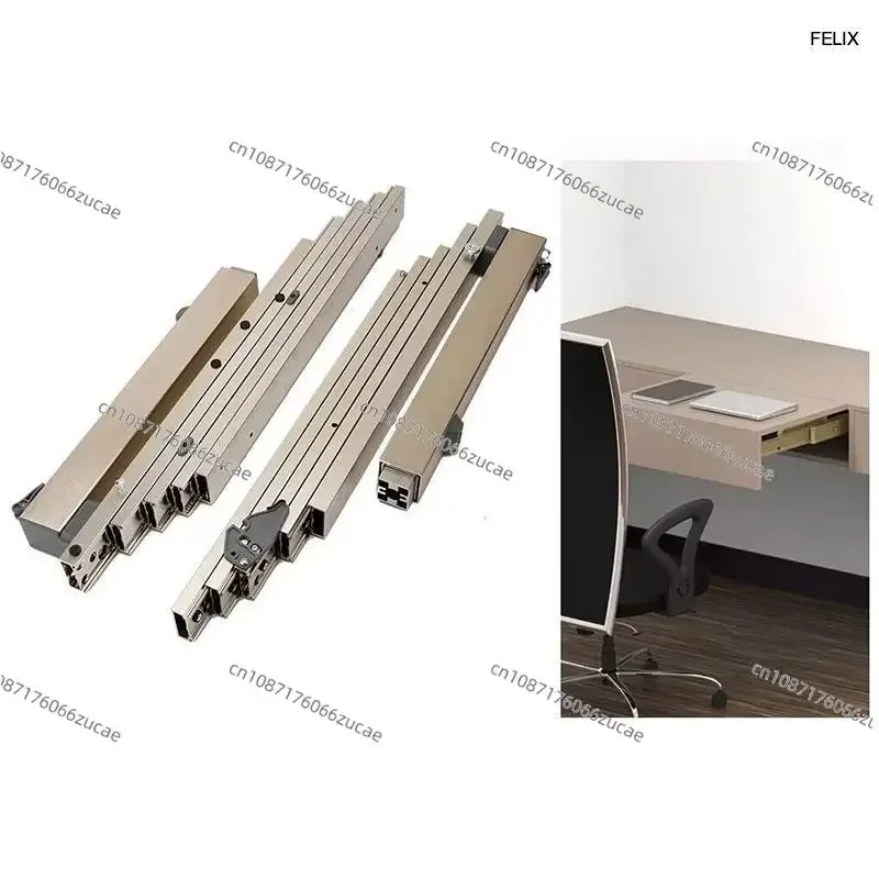 NEW Multi-Section Hidden Table Slideway Multi-functional Pulling Folding Dining Table Retractable Rail Flat Push with Feet Track