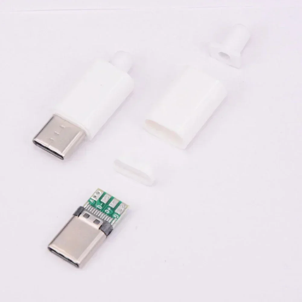 C Male Connector Interface Plug 5PCS 5V Both Ways Green Board Solder Type Electrical Testing Equipment Brand New