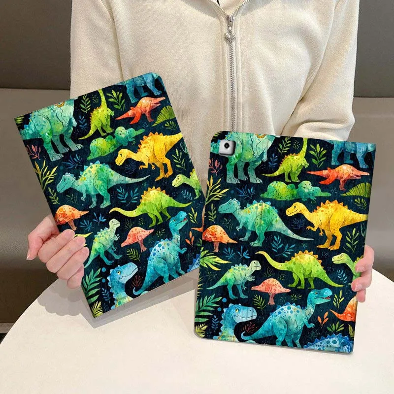 

Чехол для планшета с милым аниме-дизайном динозавра для iPad Pro Air Mini 1 2 3 4 5 6 7 7th 8th 9th 10th 11th 10.2 9.7 10.5 10.9 11 2024 2025