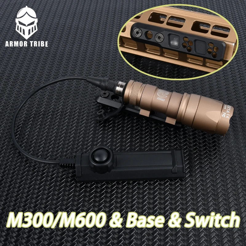 

Airsoft Surefir M600 M300 M600U M300A Scout Light With Dual Function Pressure Switch Outdoor Fit M-LOK KeyMod Base Weapon Light