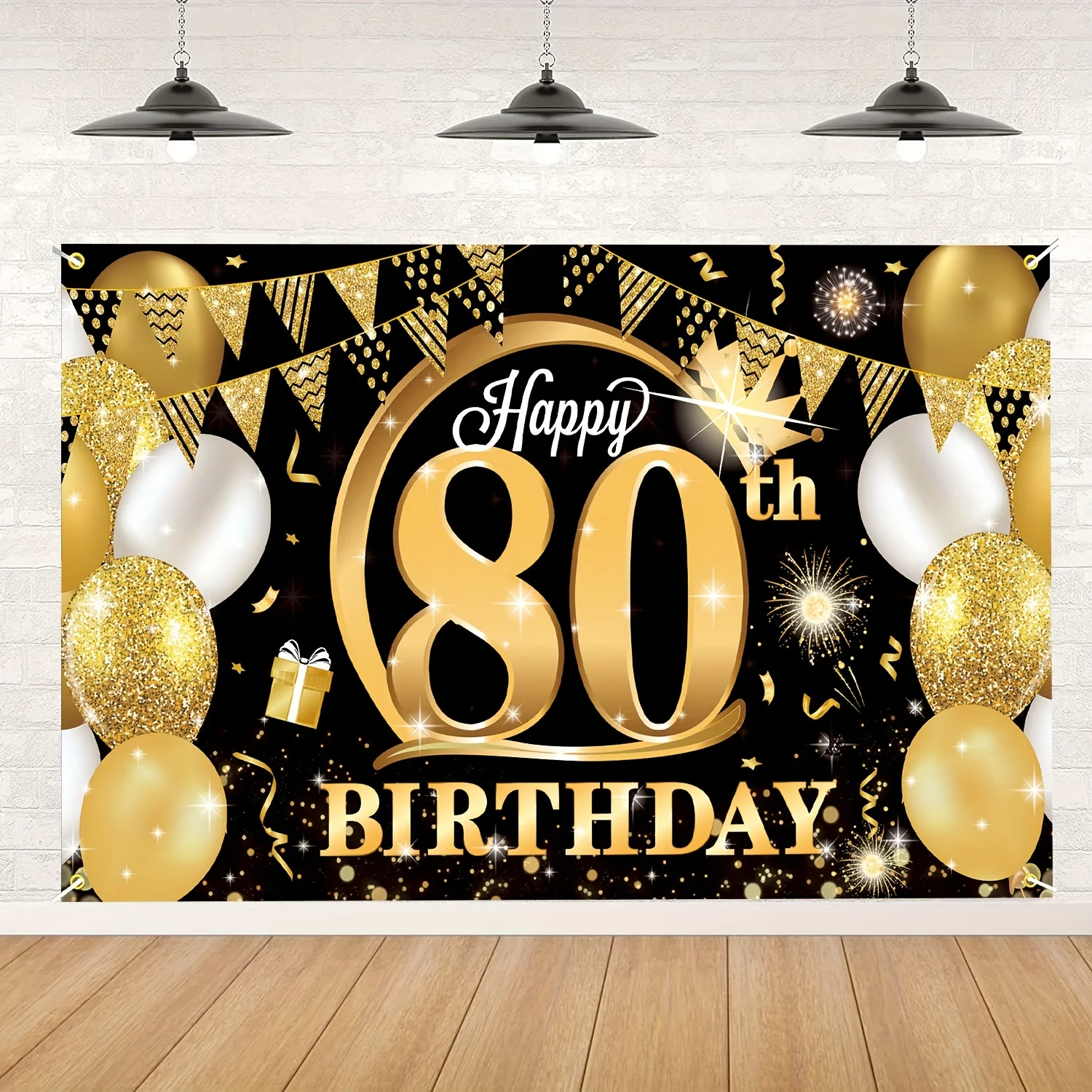 80th birthday party decoration banner Happy Birthday background 80th birthday photo booth prop 80th birthday yard sign