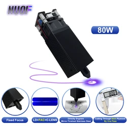 NUOF 7W 40W 80W lazer kesim modülü lazer gravür kafası 450nm CNC DIY lazer kesme makinesi için 4-LDs mavi lazer kafası