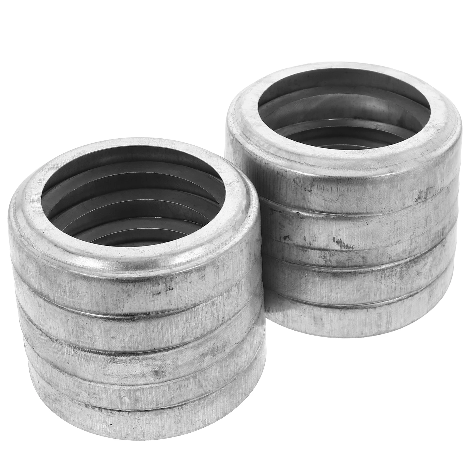 

10 Pcs Foot Cover Decorative Caps Iron Universal Silver Round Post Skirts Handrail Accessories Durable Outdoor Porch Deck