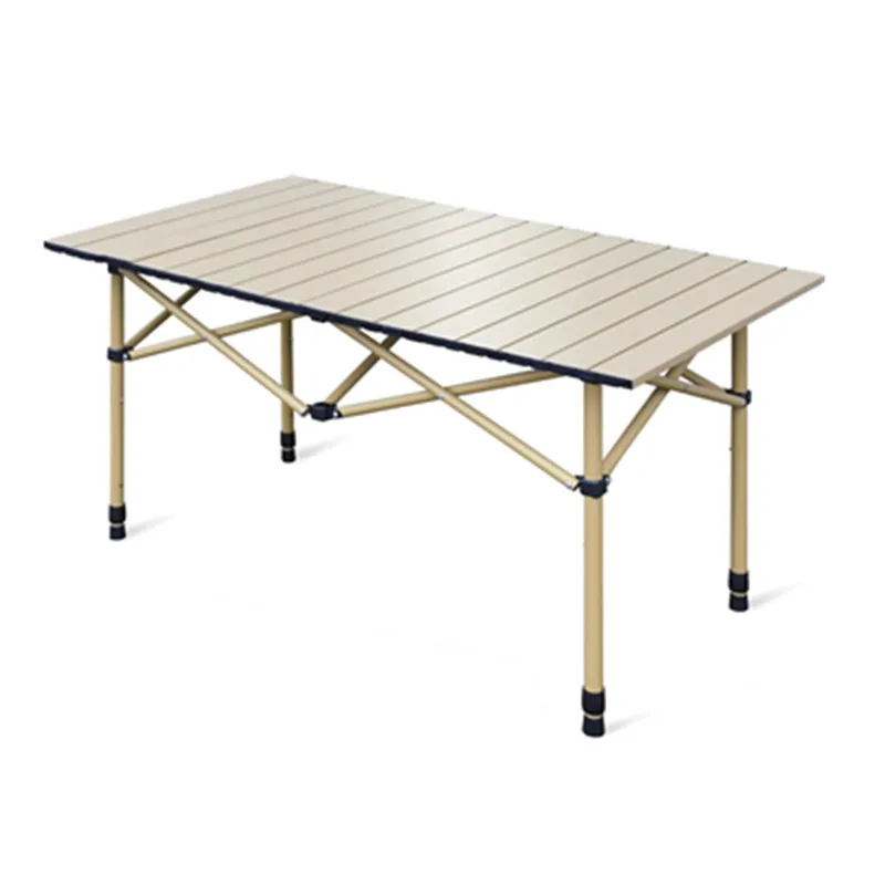 Mesa de acampamento dobrável portátil equipamento de acampamento mesa de acampamento liga alumínio longo rolo ovo mesa de piquenique ao ar livre churrasco 캠핑