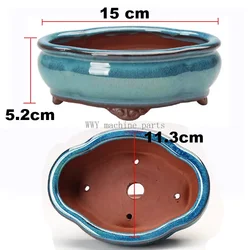 Creative Chinese Style Bonsai Flowerpot Ventilate Purple Sands Ceramic Craft Plant Pot Planter for Home Office