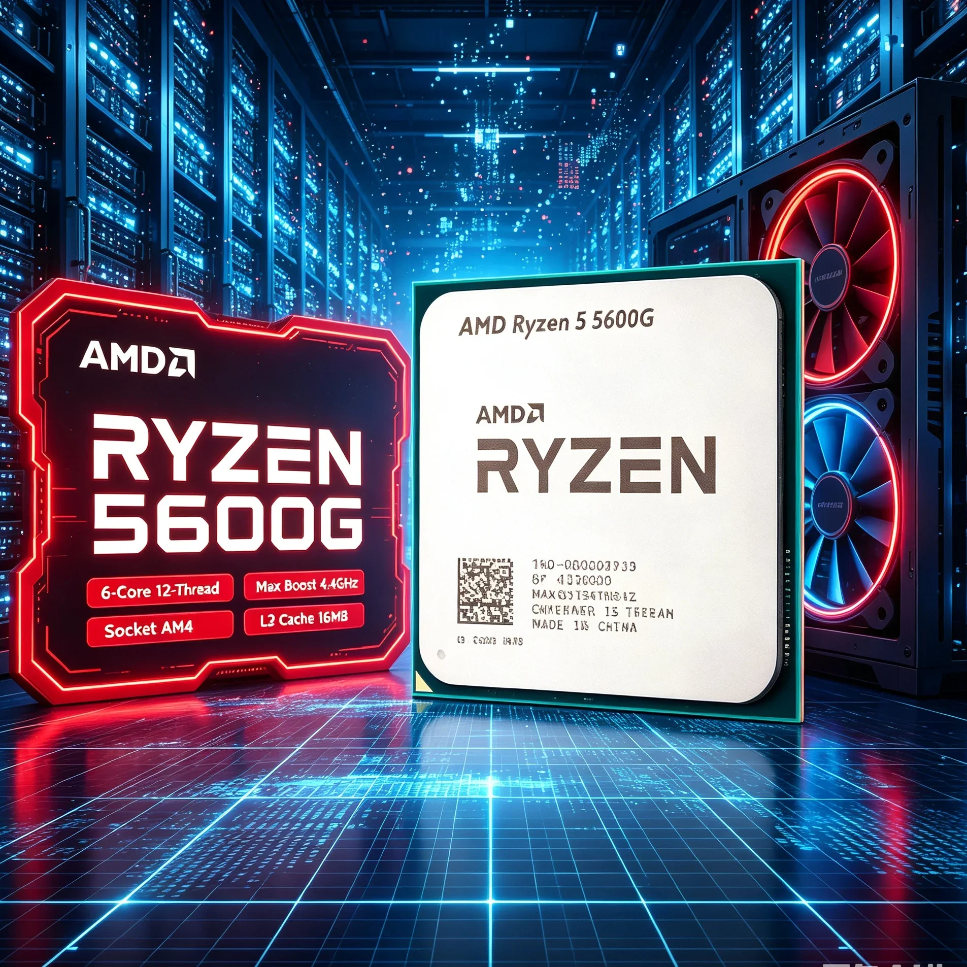 AMD Ryzen 5 5600G AM4 CPU Compatible with B450 B550 X570 Motherboard 6 Core 12 Thread