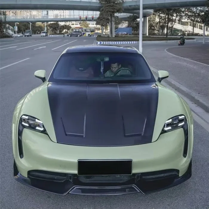 Update to CMST Carbon Fiber Hood for Taycan Bonnet Body Kit Car Part 3