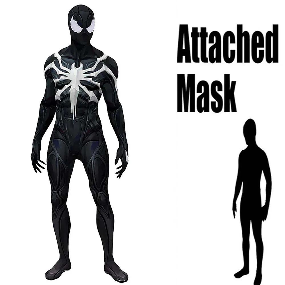 Halloween Adults Rivals Spider Symbiote Venom Cosplay Superhero Costume Zentai Man Bodysuit Men Party Jumpsuits-1 image 3